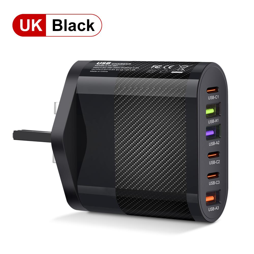 65W Type C PD USB Charger Fast Charging Support PD 3.0 QC3.0 Quick Charge Adapter for iPhone Poco Xiaomi Samsung Phone Charger