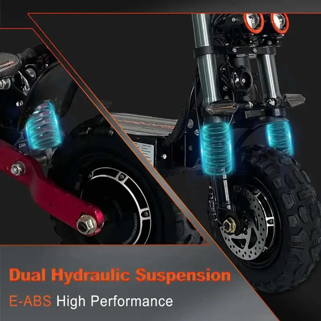 Boyueda S3 6000w 60v 38ah Electric Scooter Dual Motor Removable Seat Hydraulic Shock Absorption 11 Inch Off-road Tyre Escooter