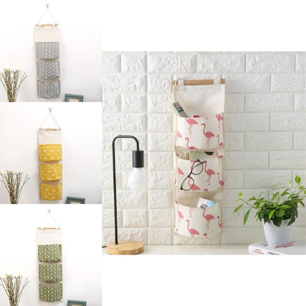Многофункциональный настенный органайзер из хлопка и льна, крепится на дверь, экономит место в шкафу