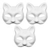 Cat Masque Hand-painted Cat Party Masque Diy Kit with Adjustable Straps Personalized Cosplay Masque for Halloween Dance Parties