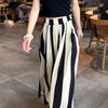 Солнцезащитные брюки-кюлоты Ice Silk Stripe Wide-Bar женские летние тонкие утягивающие брюки-кюлоты размера плюс повседневные быстросохнущие брюки-кюлоты средней длины