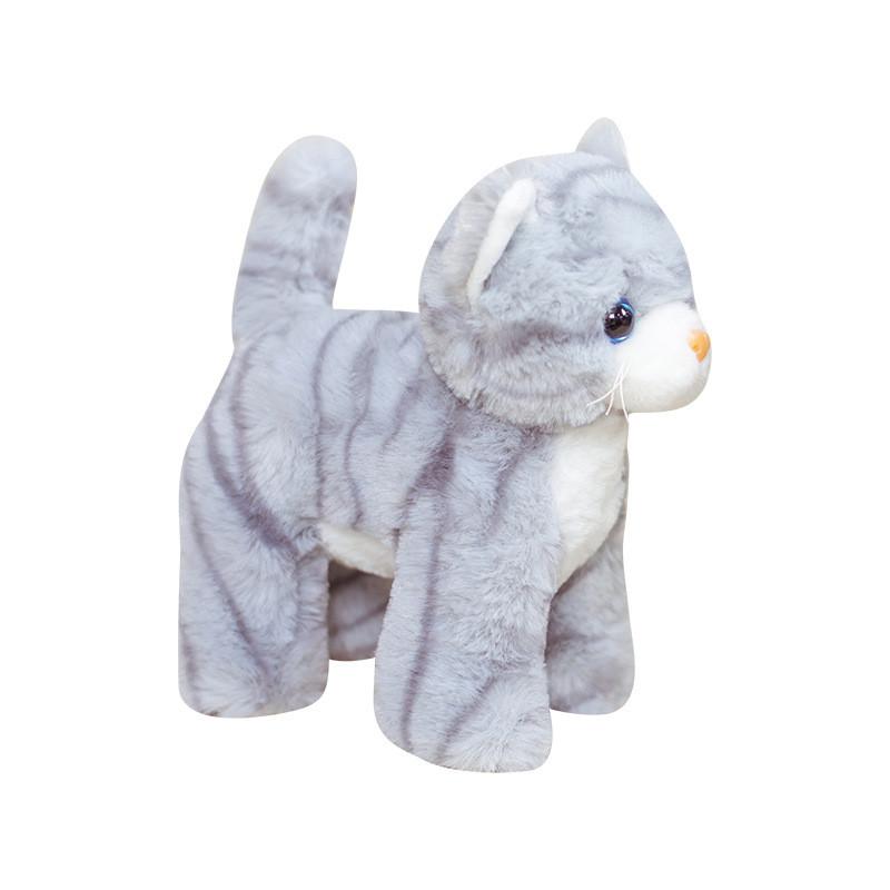 Cute Striped Cat Plush Doll For Kids Baby Gift Animal Stuffed Toy