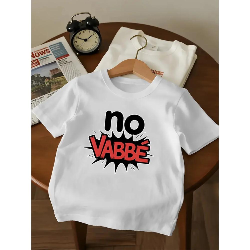 NO VABBE Kinder-T-Shirt Lustiger Katzenaufdruck Lässig Sitzend Kurzarm Eltern-Kind-Partnerlook für Kinder