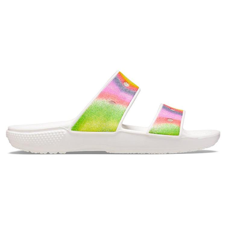 Crocs Шлепанцы-слайдеры Унисекс Белый/Разноцветный Цвет 208055-94S
