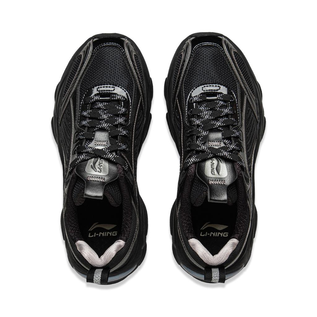 Li Ning Butterfly Runner Fashion Comfortable Trendy Wear-Resistant Non-Slip Lightweight Low-Top Casual Shoes Women Casual Shoes Black AZGV012-3