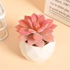 Pink Flocking Artificial Succulents Plants With Pot For Home Garden Decoration Fake Bonsai Flower Planta Artificial Accessories