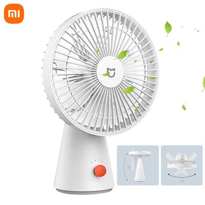Xiaomi Настольный вентилятор Mijia, портативный портативный 2-в-1, аккумулятор емкостью 4000 мАч, тип C, перезаряжаемый 4-скоростной ветровой вентилятор для дома и офиса