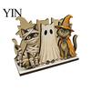 Decorative Napkin Organizer for Party Halloween Wooden Holder Dining Table, Paper Towel Holder, Stable Dispenser Freestanding Tissue Table Home