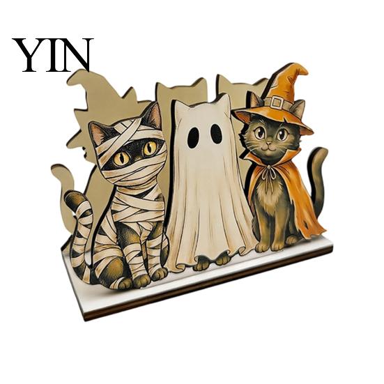 Decorative Napkin Organizer for Party Halloween Wooden Holder Dining Table, Paper Towel Holder, Stable Dispenser Freestanding Tissue Table Home