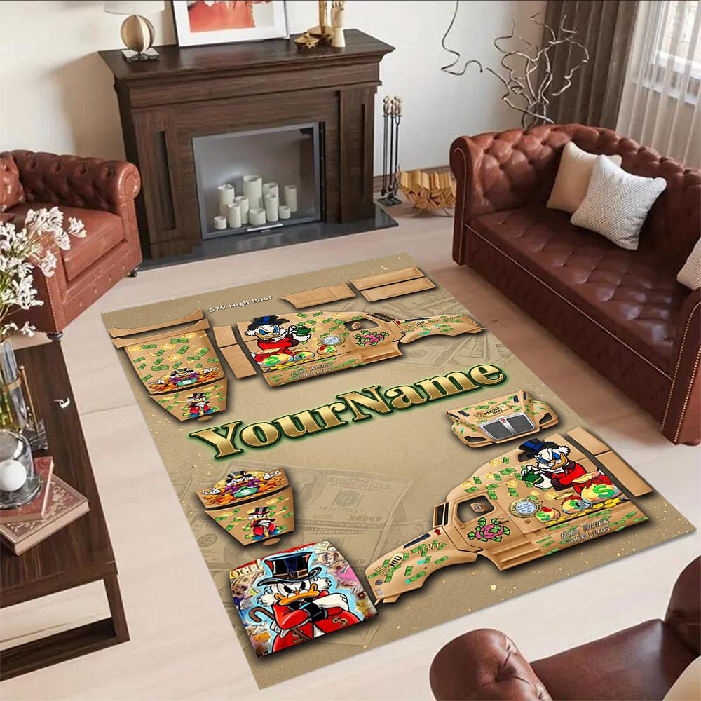 Peterbilt Heavy Trucks Personalized Text Floor Rug Office Rug Suitable for Balcony Dormitory Foyer Hallway Anti-slip Rug Decorate Offices