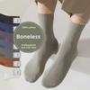 Men's Thickened Cotton Socks: Autumn/Winter, Breathable, Sweat-Absorbent, Deodorant, Solid Colors