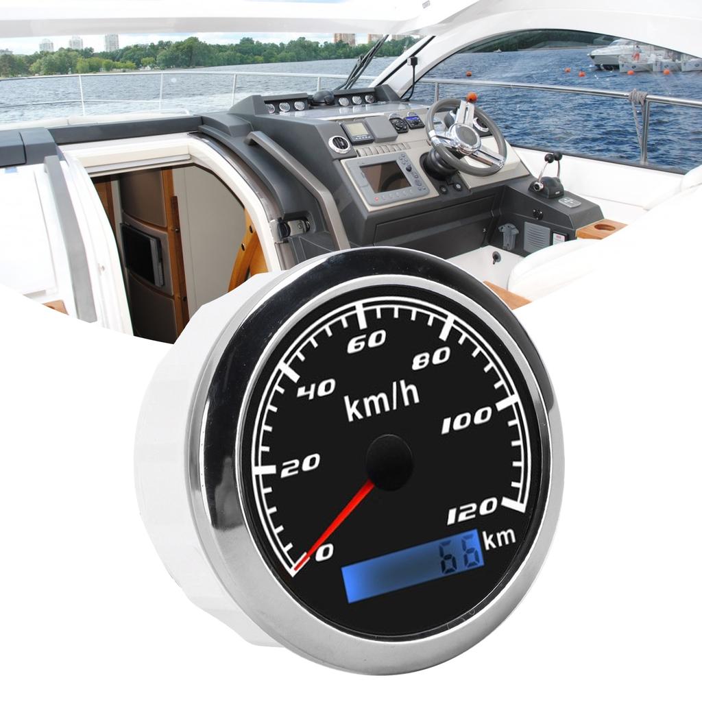 GPS Спидометр Стрелочный Одометр 0‑120КМ ЦельсийH 0‑ КМ IP67 9‑32В DC для Автомобиля Грузовика Лодок
