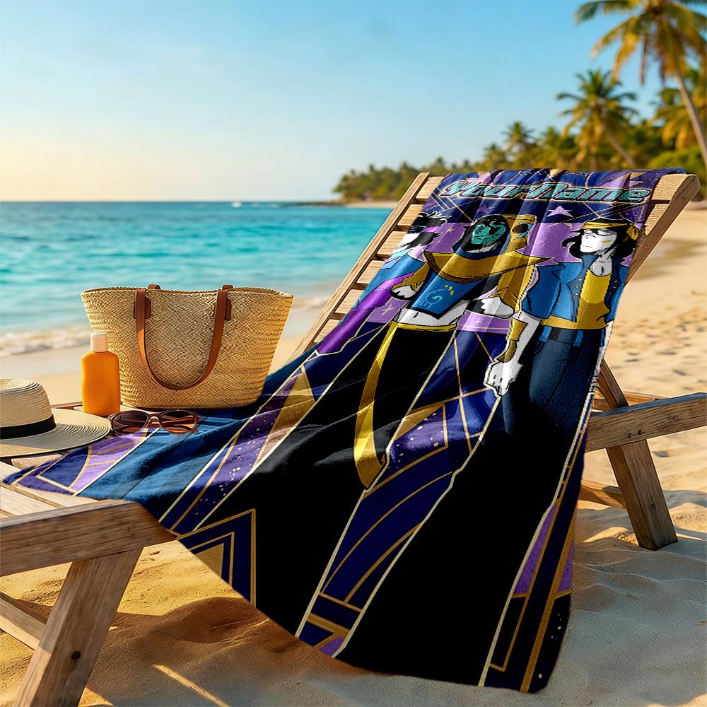 Incredibox Customized Name Beach Towel Super Soft & Absorbent Ideal for Travel Outdoor Swim Pool Yoga Surf Camping Hiking Gym Gift Holiday