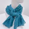 75x190cm Unique Soft Cotton Scarf New Floral Blue Color Printed Scarf Women Breathable Travel Shawl Warm Neck Scarves