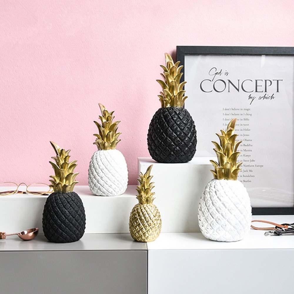 Pineapple Miniatures Resin Crafts Luxury Desk Ornaments Home Desk Decor Decoration Ornaments