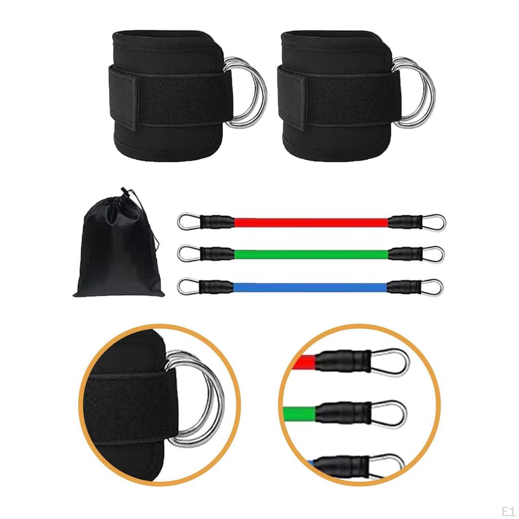 3 Pieces Ankle Resistance Bands Weights Fitness Band Set Exercise with Cuffs Leg And