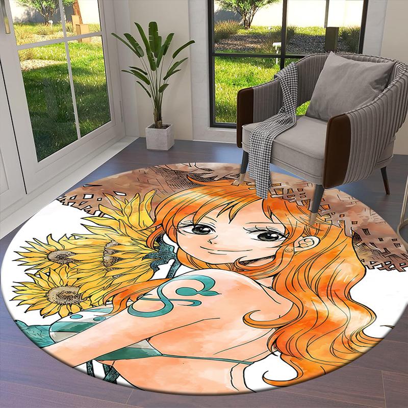 Nami Round Area Rug Carpet Rug For Living Room Bedroom Sofa Playroom Decor Nonslip Floor Mat