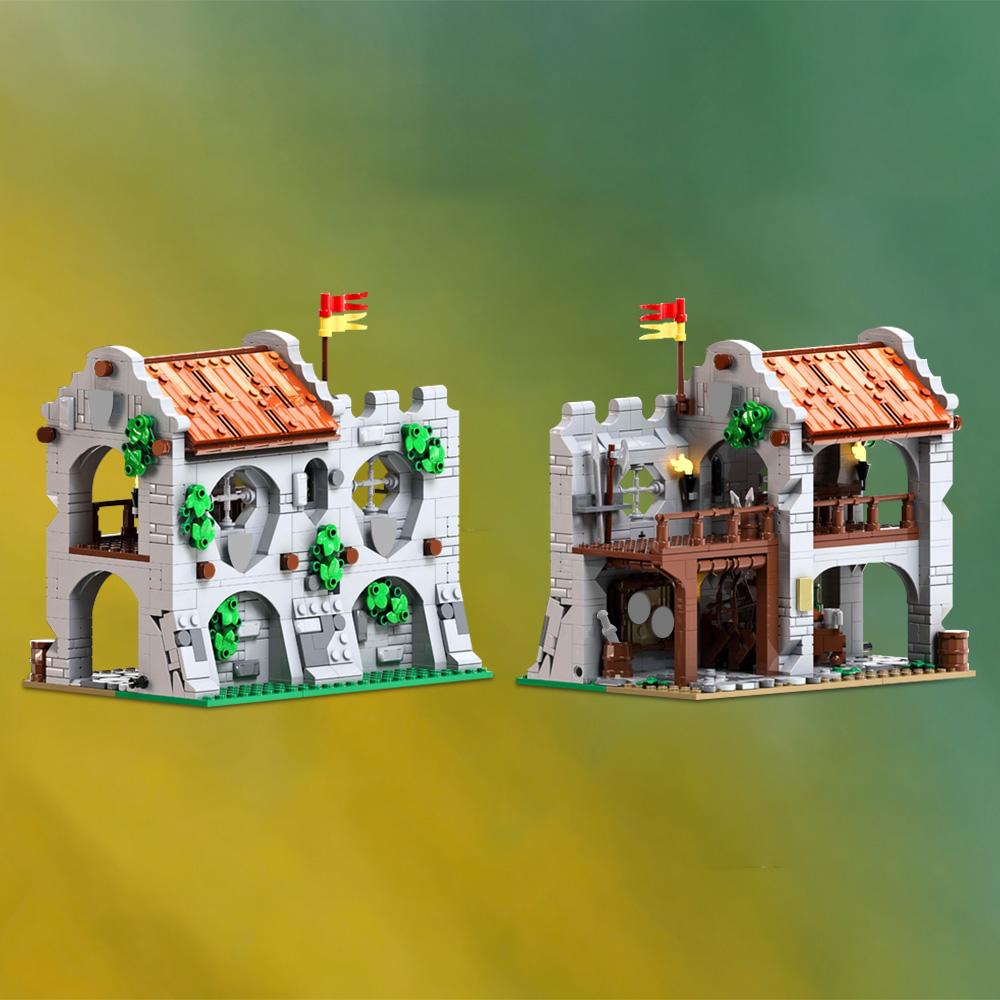 Gobricks MOC-212374 Пристанище лучника (Серия "Замок" №. 1) Конструкторы Игрушки Подарки
