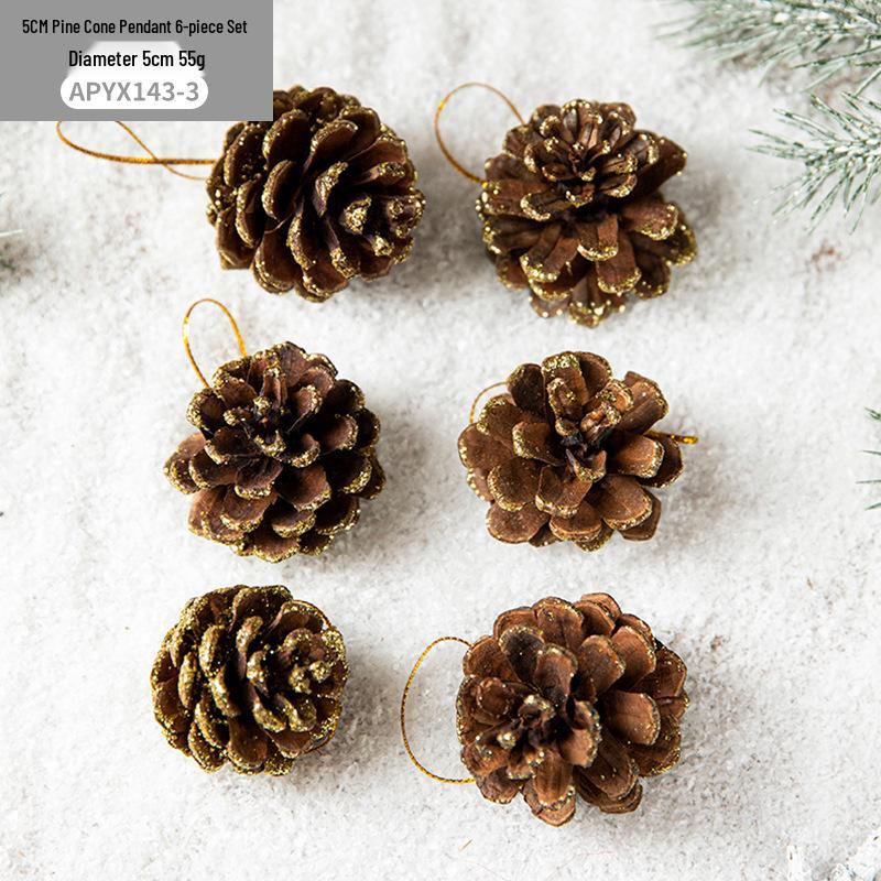 Christmas Pinecone and Dried Flower Tree Hanging Ornaments