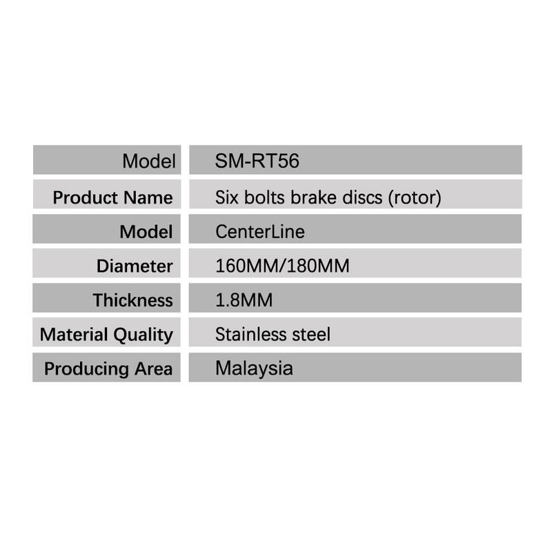 Тормозной ротор DEORE SM RT56 160MM 180MM 6-болтовый, подходит для ротора дискового тормоза горного велосипеда, запчасти для велосипеда