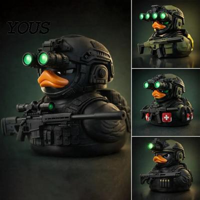 Декоративная фигурка утки для ночного видения, тактическая фигурка, крутая военная статуэтка, настольное украшение для геймеров и коллекционеров, 4 цвета в наличии, приборная панель автомобиля, офис