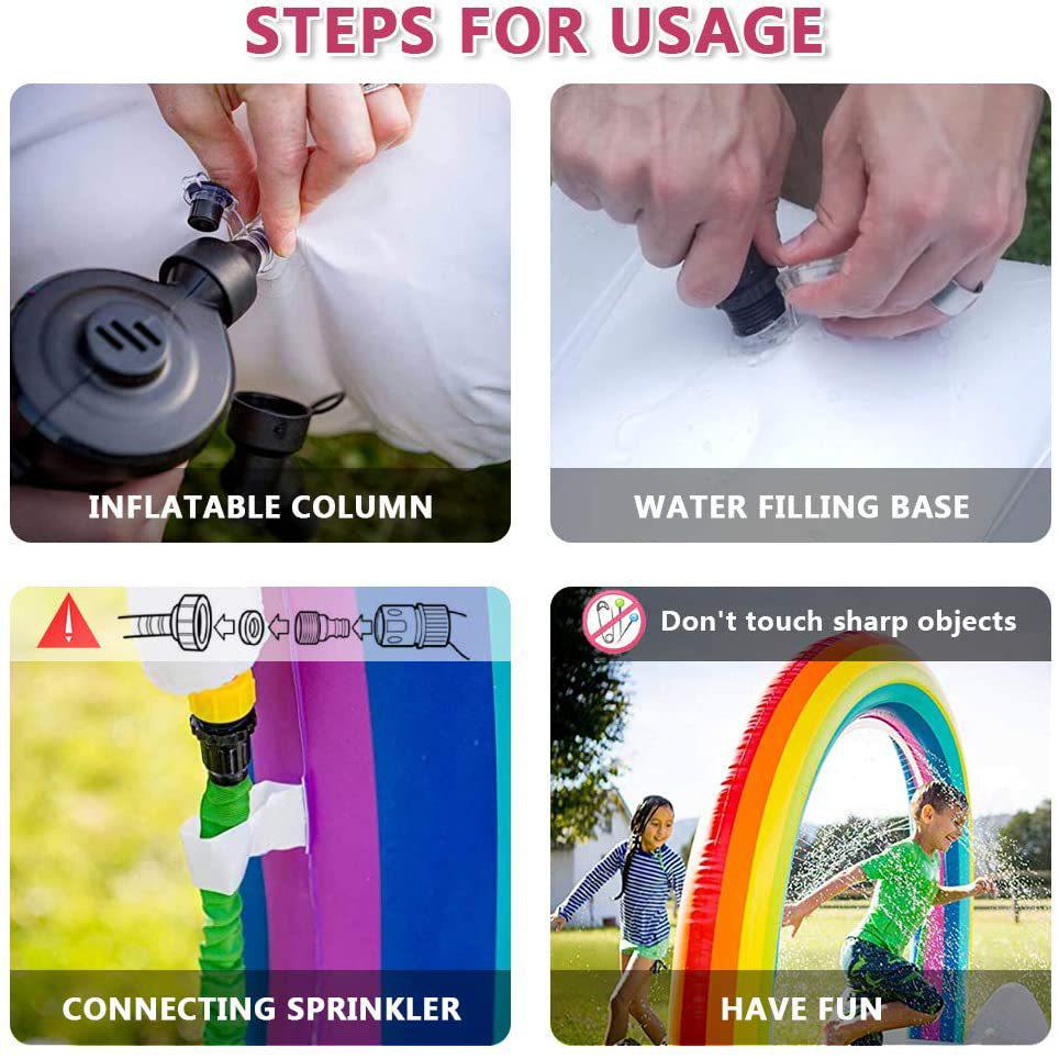 Надувная радуга, мост, акула, облако, игрушка-разбрызгиватель для детских водных игр