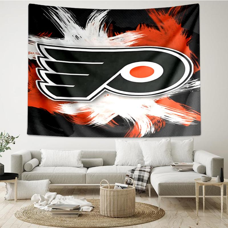 Flyers Hockey Logo Art Tapestry, Unique Design Tapestry, Wall Decor for Bedroom,Livingroom, Playroom,Heartwarming Fan Holiday Gifts