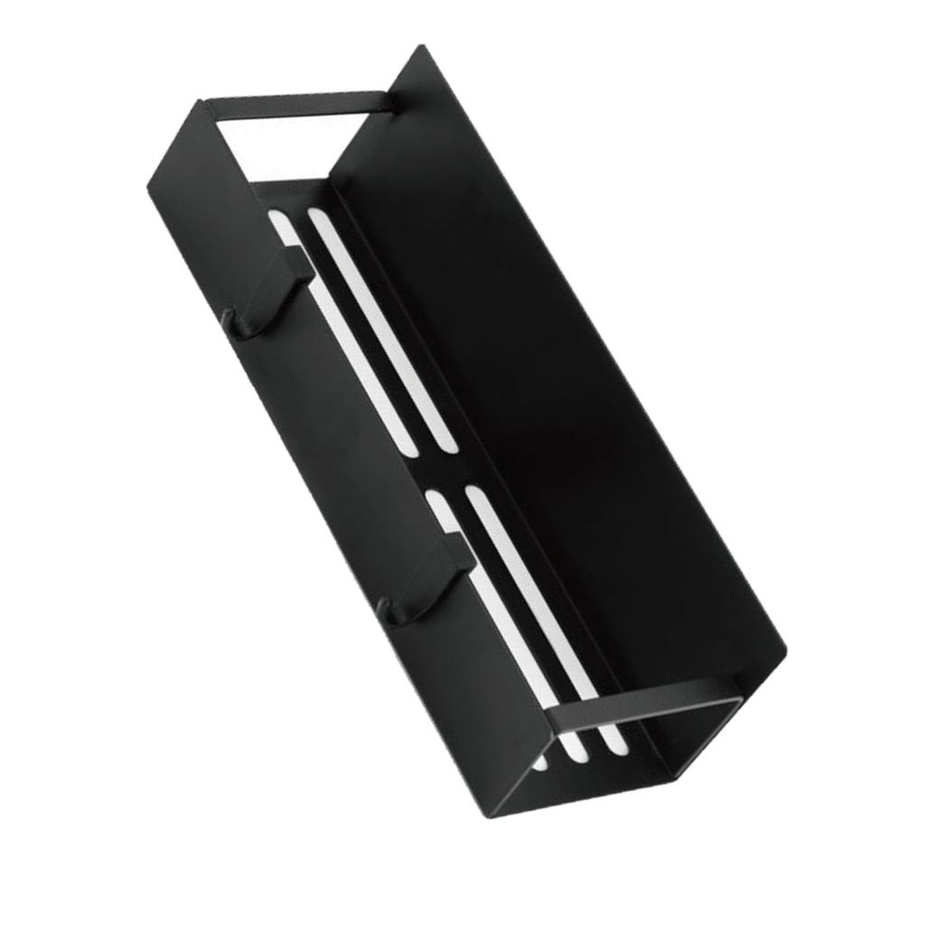 Магнитная полка для специй на холодильник с крючком, подвесная подставка для приправ, для хранения на кухне, черная