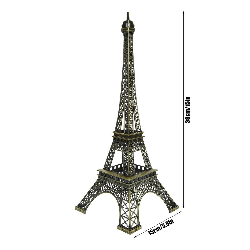 38cm Unique Iron Tower Model Statue Decor Household Craft Home Decoration Birthday Gift
