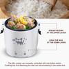 1L Multifunction Electric Mini Rice Cooker Water Food Heater Machine Lunch Box Warmer 2 Persons Cooking Household
