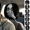2Pcs Polyester Car Scary Ghost Face Decor Cover  Car Interior Decoration