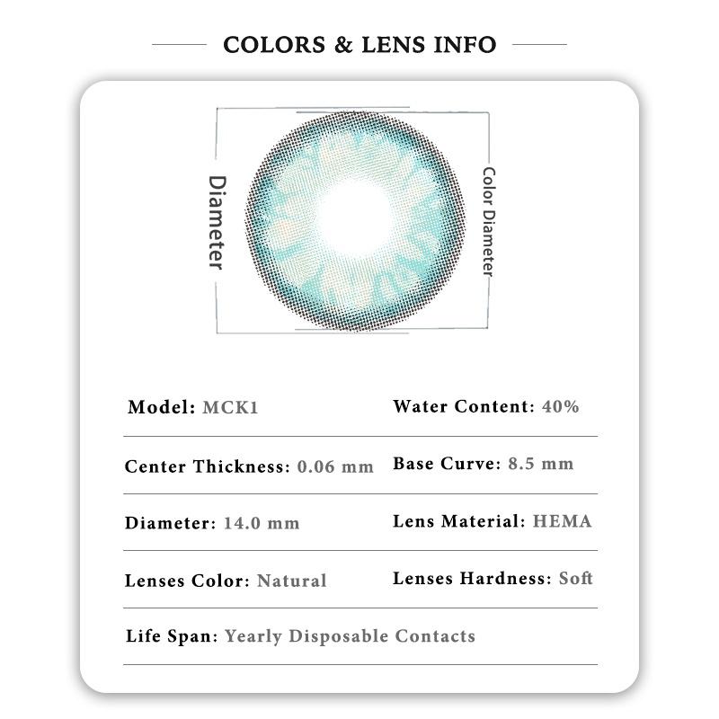 Фиолетовые контактные линзы для близорукости. Фиолетовые контактные линзы 14,0 мм. Цветные линзы с диоптрийной корректировкой глаз по рецепту. Ежегодно, 1 пара.(2 куска)