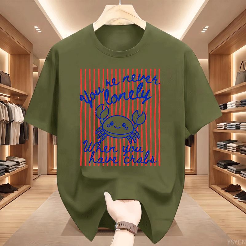 Funny Crab Graphic T Shirts For Unisex Unisex Short Sleeve TShirt Streetwear Loose Soft Printed Pullover Tshirts Clothing Tops