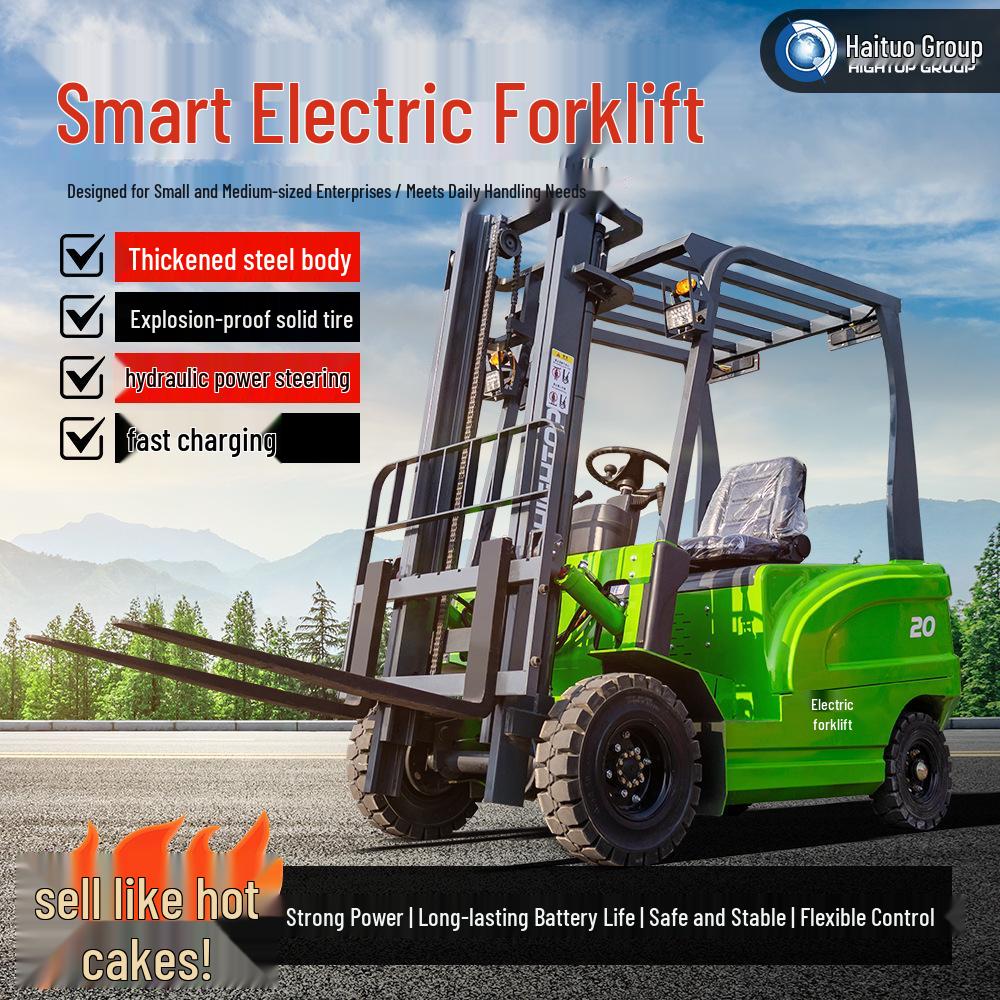 2-Ton Ride-On Electric Forklift for Logistics and Handling
