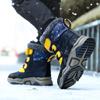 Children Warm Snow Boots Kids Winter Cotton Shoes Non-slip Snow Outdoor Warm Plush Boots High Top Warm Furry Footwear Waterproof Warm Sneakers