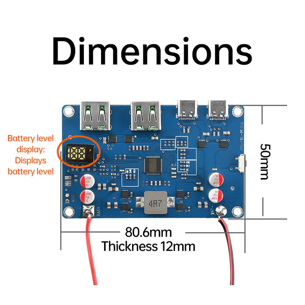 100 Вт PD QC 3-6S Модуль Быстрой Зарядки DIY Материнская Плата Мобильного Питания Контроллер Температуры Понижающий Преобразователь Блок Питания