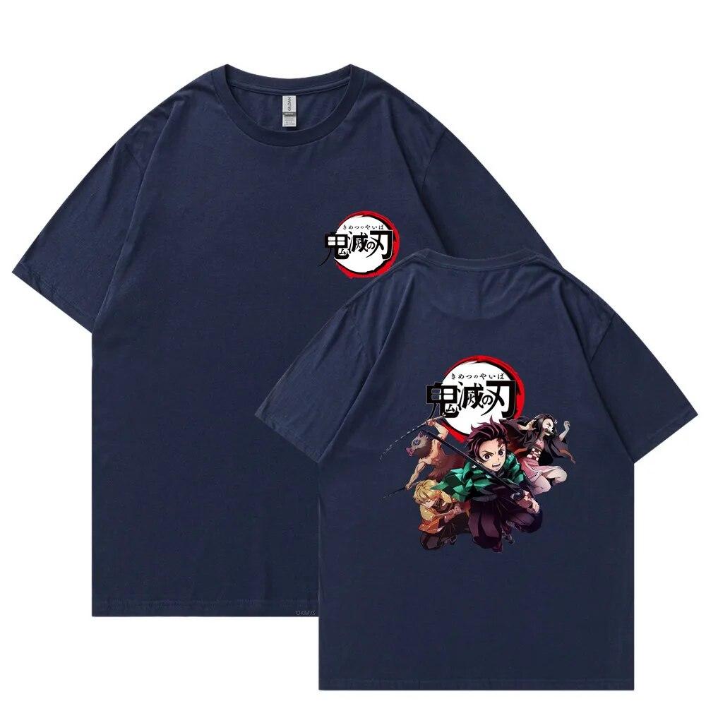 Футболка унисекс «Убийца демонов», футболки из 100% хлопка, футболка с аниме-принтом Rengoku Kyoujurou Nezuko Ninja, короткий топ Y2k, топы Harajuku