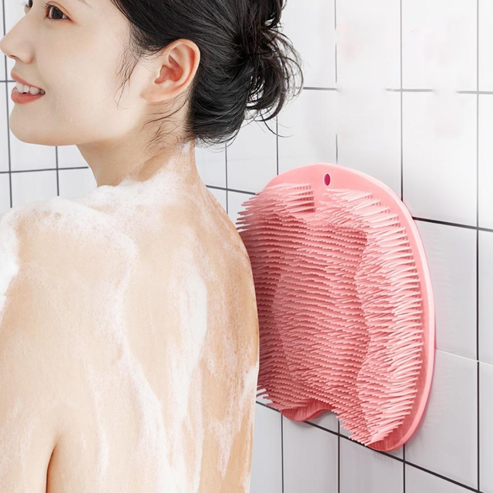 Suction Cup Back Scrubbing Pads Silicone Body Cleaning Tool Lazy Foot Pads Household