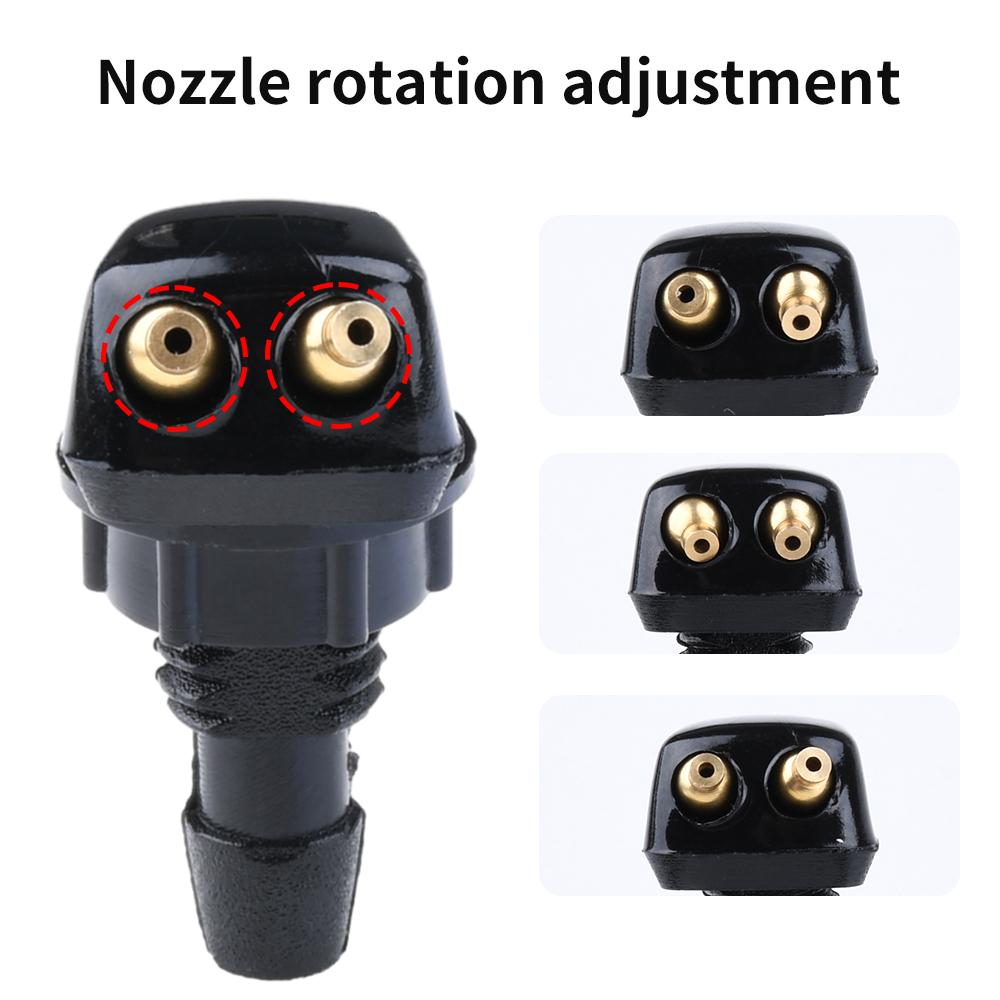 Автомобильные стеклоочистители Распылительная насадка для омывателя Подходит для большинства моделей автомобилей Автомобильные двойные отверстия Автомобильные стеклоочистители Водяная струя Аксессуары для стеклоочистителей