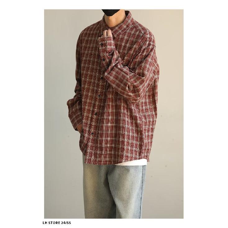 2024 Letter Long Sleeve Shirt Japanese Hong Kong Style Ins Loose Shirt Boys Summer Trendy Versatile Casual Coat