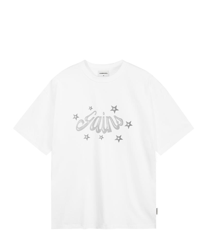 GAINSBORO 3D Star Logo T-Shirt_White/Silver