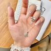 Natural stone pendant s925 pure silver necklace for women, retro court carved gold craftsmanship, non fading collarbone chain, daily jewelry gift