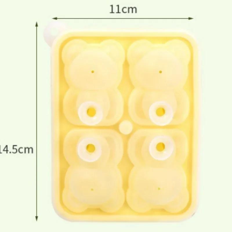 Многоразовые силиконовые формы для изготовления кубиков льда в виде милого медведя избавляют от жары, формы для кубиков льда, чтобы сделать домашний напиток своими руками со льдом и кофе