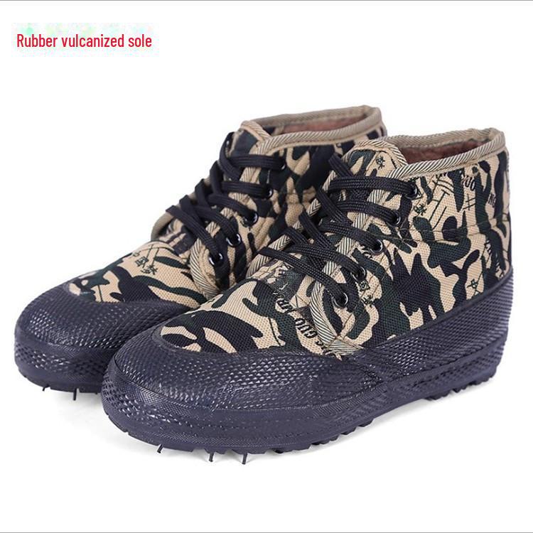 Men's High-Top Winter Velvet Cotton Shoes for Outdoor Cold Protection