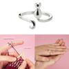 Crochet Rings Yarns Guide Rings Adjustable Thumb Rings for Knitting Hobbyists Convenient Finger Holders for Hand Weaving