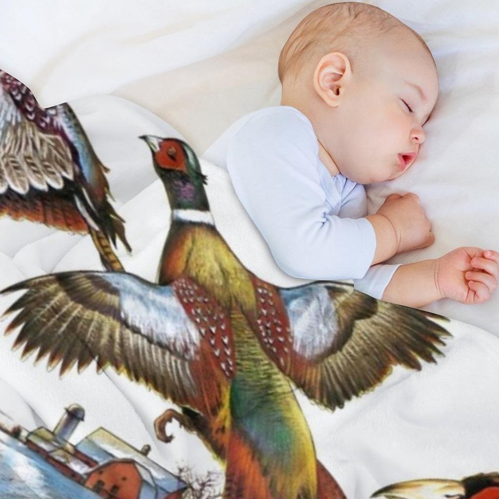 Одеяло-плед «Фазанья ферма», спальный мешок, детские пушистые летние одеяла