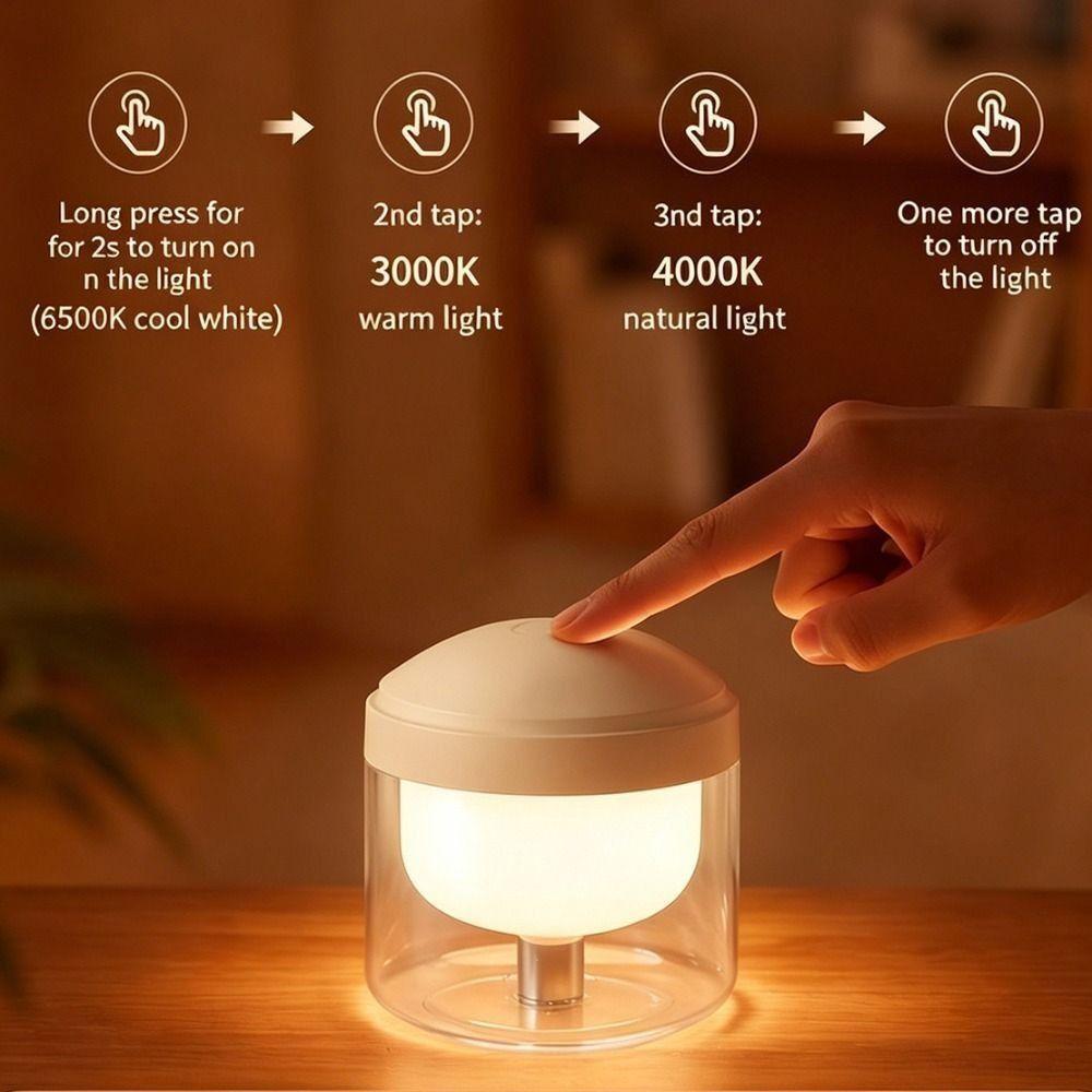 3-in-1 Multi-Function LED Table Lamp Touch Dimming Eye-protection Desk Lamp Rechargeable Retractable Reading Light for 1200mAh