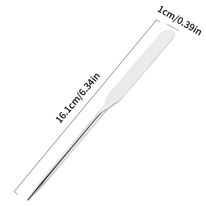 1 комплект из нержавеющей стали с двумя головками для тонера, шпатель для смешивания, инструмент для смешивания тонального крема, косметический инструмент для макияжа