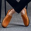 Мужская повседневная обувь Кожаная обувь ручной работы Мужские туфли большого размера для вождения