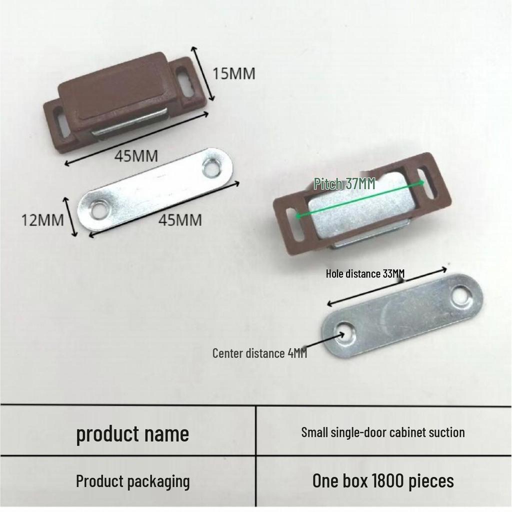 ABS Plastic Single Door Magnetic Catch Clip for Cabinet/Wardrobe